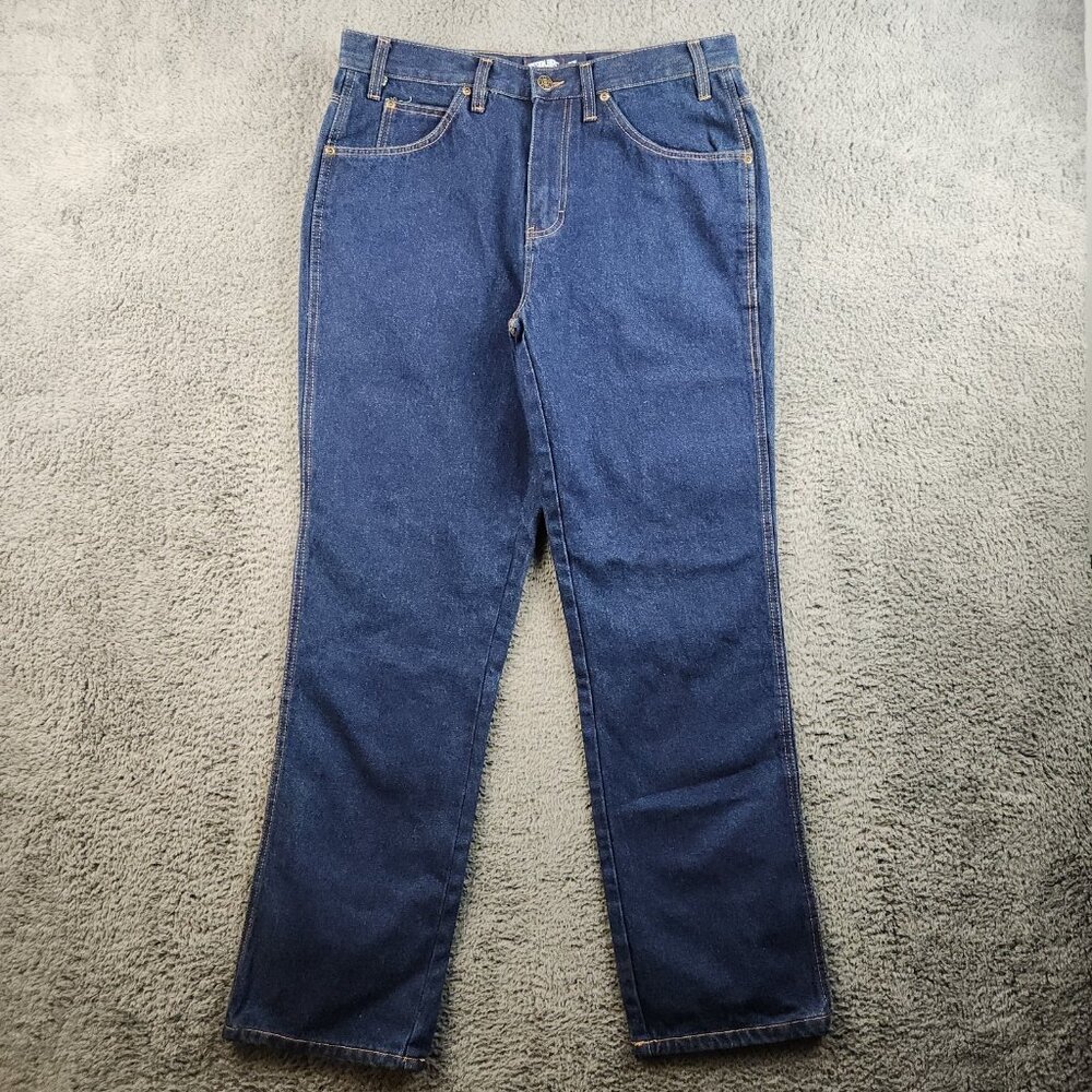 Men's Workwear Jeans Size 34x32‎ Heavy Duty Straight Leg Rinse Wash Cotton Denim